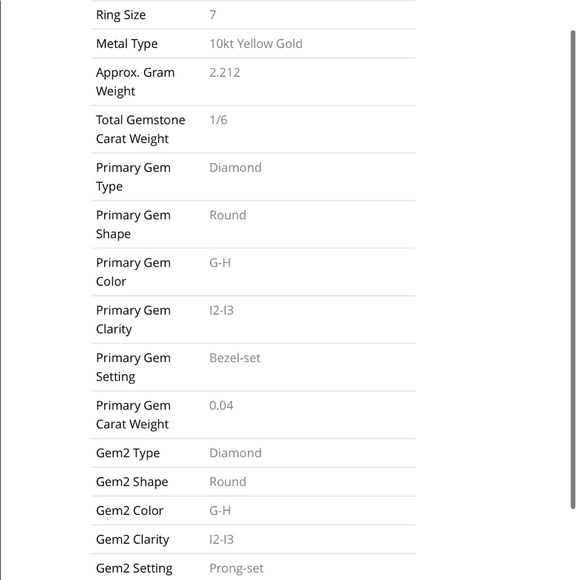 10K YELLOW GOLD ROUND DIAMOND PROMISE RING NOT CZ! - Picture 4 of 5
